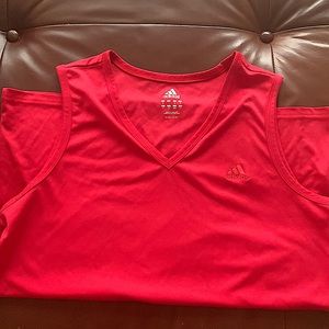 Large Adidas Woman Red Tank Top